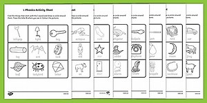 Phonics Colouring Worksheets Resource Pack