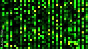 Pixelart Reality: Matrix Style Binary Code in Infinite Connection. Abstract Illustration of Modern Networking and Information Flow. 4K Stock Footage. Unique Video footage