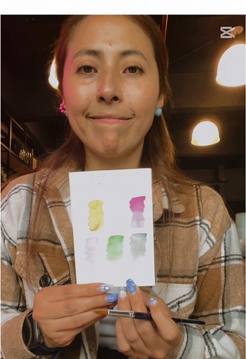 Mi domingo aprendiendo cómo pintar con acuarelas con la preciosa @Alina Ilustra Gracias ♥️⭐️# 💪 #retomandoelarte #acuarelas