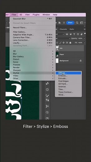 how to add an Embossed Effect to your Text or Logo in Adobe Photoshop | easy tutorial
