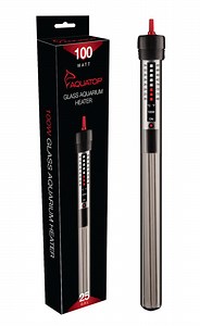 AQUATOP 100W Submersible Glass Heater - Adjustable Temperature 68-93�F - Tanks up to 25 Gal, GH-100W