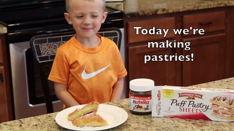 Three ingredient Nutella puff pastry 😍