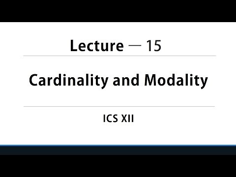 Cardinality and Modality | Lecture-15 | ICS Part-2