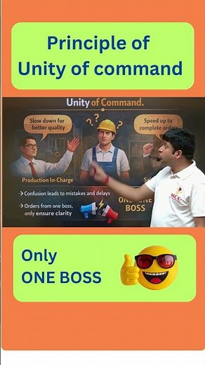 Principle of Unity of Command | Principles of Management | OCM 👔☝️ #fayol #principles #management