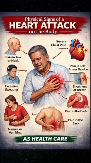 Physical Signs of a Heart Attack on the Body | AS Health Care#heartattack #hearthealth #shorts