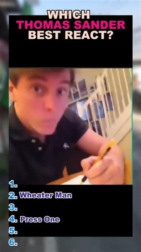 Which thomas sander best react? #short #reaction