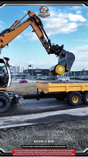 Excavator brush cleaning machine sweeping 300 kg During road work