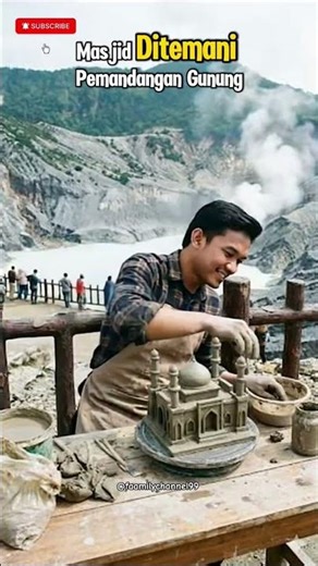 Miniature Masjid di gunung Tangkuban Perahu 🕌 |#viralvideo #membangunmasjid #miniature