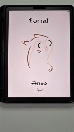 Furret simple art #desenhodigital #pokemon #shorts