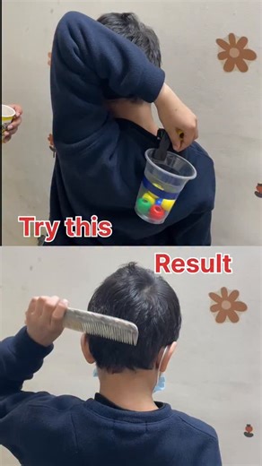 Beyond therapy on Instagram: "Building independence starts with simple motor tasks ✨ Activities like reaching behind the head using a cup, comb, or brush may look small—but they build big skills. These movements naturally support shoulder strength, hand control, body awareness, and motor planning. Over time, children learn to coordinate both hands, follow movement patterns, and perform grooming and self-care tasks with growing confidence 💛 Small actions today → independent routines tomorrow 🌱