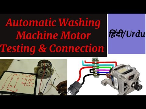 Washing machine motor wiring connection, Washing Machine Motor checking testing and capacitor wiring
