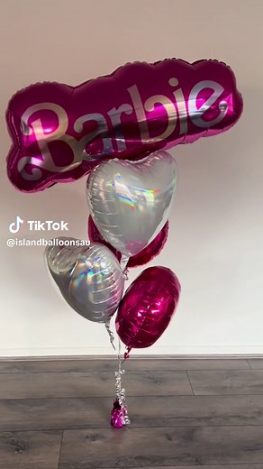 🩷 BARBIE BALLOON BOUQUET 🩷 #barbie #pink #girls #balloons #helium #party #fyp