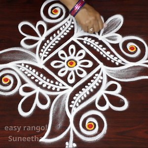 958K views · 21K reactions | DIY Rangoli Art work - 2 small rangoli & kolam Designs in simple steps - Muggulu #rangoli #kolam #muggulu #design #art #artist #artwork #arthistory #diy #draw #easyrangoli #easyrangolisuneetha #painting #howtodraw | Easyrangoli suneetha | Facebook