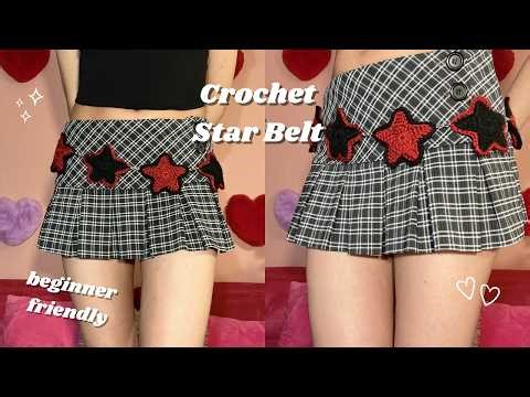 ⭐️ how to crochet a star belt tutorial | beginner-friendly crochet tutorial ✨