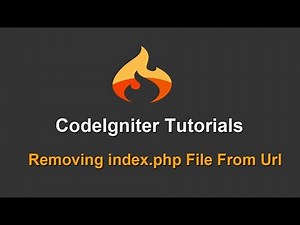 5 - Codeigniter Tutorials - Removing index.php From Url