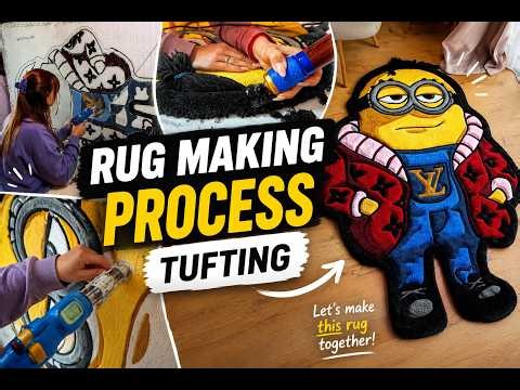 22 Hours to Make This $560 Custom Rug | ASMR Tufting Process From Start to Finish