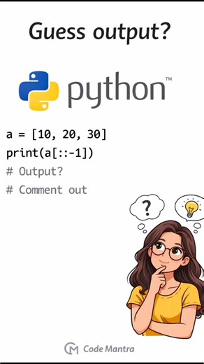 codemantra96 on Instagram: "Interview Questions | Python Code | Guess Output #python #pythonlearning #pythonprogramming"