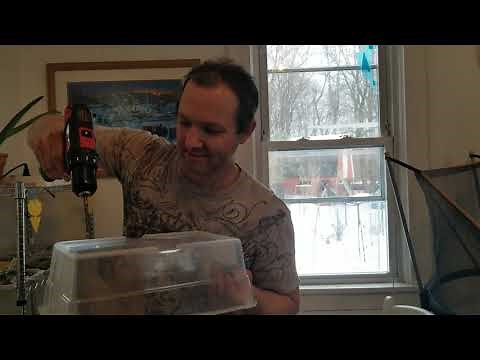 How to drill holes in a plastic container without damaging it.