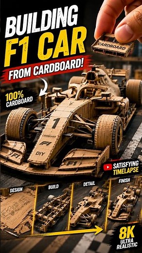 DIY Cardboard Formula 1 Race Car Build | Amazing F1 Craft #build #cardboardcar #craft #cardboard