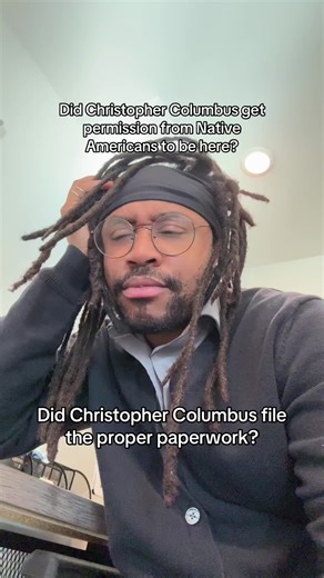 Let’s ask the Native Americans who were born here if Christopher Columbus got permission to be here. #nativeamerican #historytok