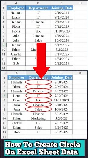 how to create circle in excel | how to insert circle in excel #shorts #excel ‪@PCMobileOfficial‬