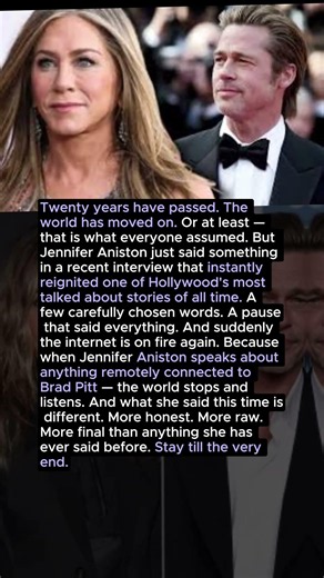 Jennifer Aniston's New Comments About Brad Pitt Have Everyone Talking — Nobody Was Ready For This