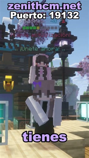 La IP de Java es mc.zenithmc.net IP de Bedrock zenithmc.net Puerto 19132 #minecraft