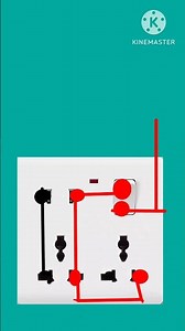 1 switch and 3 socket board wiring diagram #electrician #viral