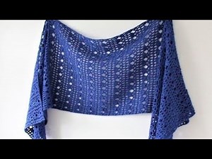 شال كروشيه مستطيل بتصميم مثالي وبسيط #شال_مستطيل #crochet #crochet_shawl