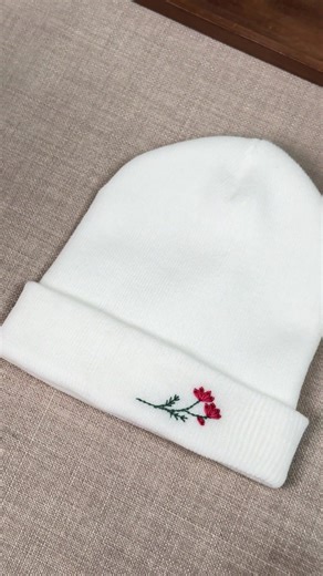 Give your beanie a makeover in minutes #handmade #embroidery #embroiderymachine #embroiderytutorial #3D