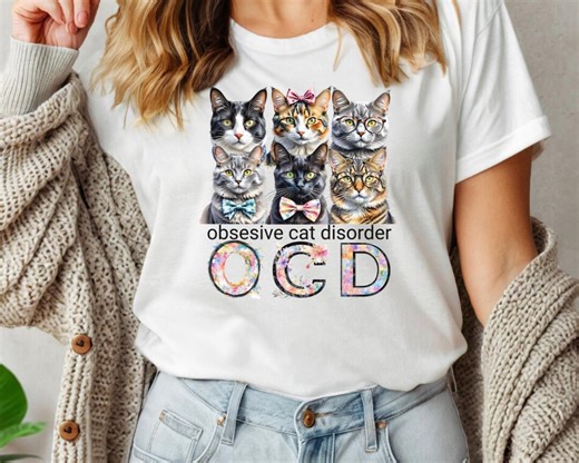 Obsessive Cat Disorder Unisex T-shirt: Funny Cat Lover Gift - Etsy