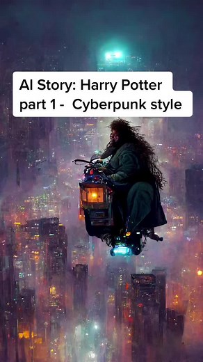 AI Story: Harry Potter Part 1 - Cyberpunk Style