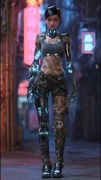 Biopunk Cyborg Woman 🌆🤖 32K Hyperreal Cyberpunk City Portrait