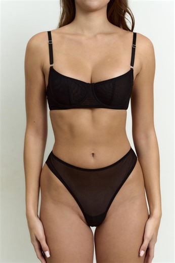 Mesh Balconette Bra, Underwire Sheer Bra No Padding, Leopard Print & Black See Through, Unlined Transparent Strappy Lift Bra - Etsy