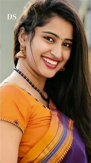 🔥👑 Violet–Orange Silk Ka Jadoo! 💜🧡#viral #girl #DreamScreenAI