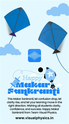 Visual Physics on Instagram: "Makar Sankranti is all about moving upward — towards clarity, growth, and new beginnings ☀️🪁 When a kite flies high, it’s not magic — it’s Physics. Balanced forces, airflow, and lift working together in perfect harmony. The same applies to learning Physics: when concepts are clear, progress becomes effortless. At Visual Physics, we focus on helping students visualise concepts instead of memorising formulas. When you can see what’s happening, understanding becomes n