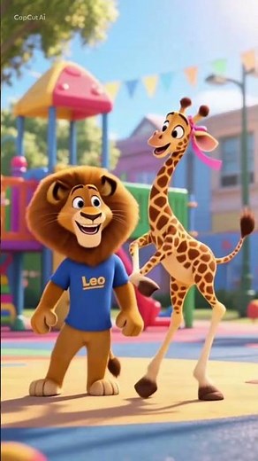 Lion Protects His School Friends | Brave Lion Story for Kids