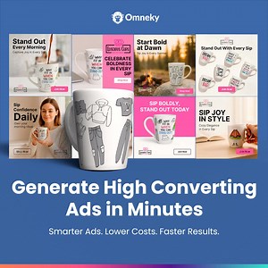 4.5M views · 76K reactions | Say goodbye to ad creative uncertainty!  Generate and test countless variations with a single click. AI-powered images, copy, and layouts tailored to your brand. Scale campaigns confidently, no more guessing. Tap the link to start generating today! | Omneky | Facebook