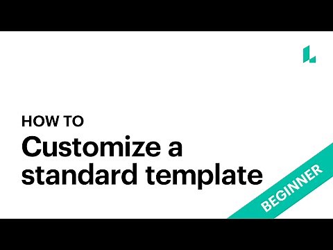 Customize a standard template [ Lucidpress tutorials ]