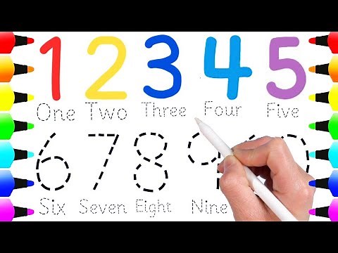 1234567890 | How to write numbers | Dotted Lines by Numbers for kids coloring page - Ks Art