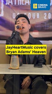 Viral singer JayHeartMusic covers “Heaven” by Bryan Adams at the pocket presscon for his US Tour in 2026 with fellow online sensation Aera Covers. #AeraCovers #JayHeartMusic #fblifestyle | CinemaBravo
