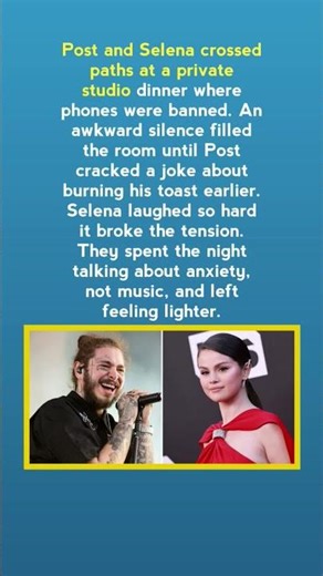 Post and Selena crossed paths at a private studio dinner where phones were banned.