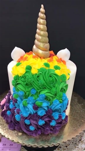 #Nofilterneeded for this true rainbow #unicorn cake with... #Shorts #cakedupcafe