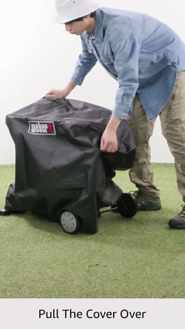 Weber Traveler Premium Grill Cover, Heavy Duty and Waterproof