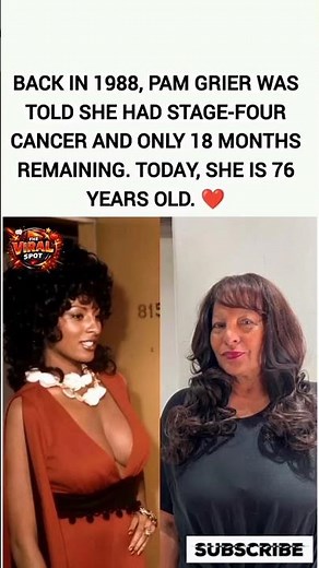 PAM GRIER DEFIED THE ODDS: STAGE 4 CANCER DIAGNOSIS AT 44, STILL STANDING STRONG AT 76! ❤️🙏#PamGrier