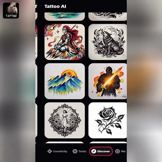 Create Your Dream Tattoo with Words! AI Design Assistant Helps Visualize Your Ideas.