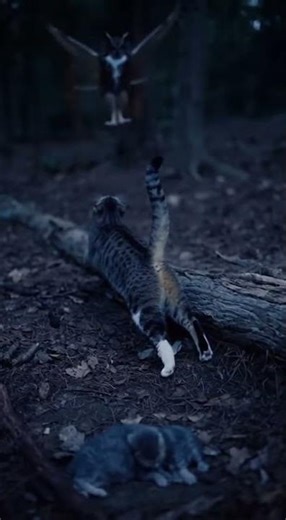 Epic Battle: Cat vs Owl – The Clash of Predators! 🐱🦉