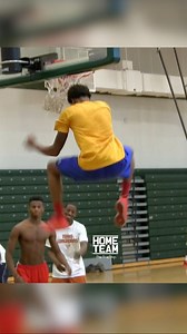 Wild alley oop pass over backboard while saving ball from going out of bounds | Home Team Hoops