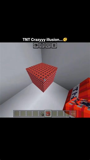 Minecraft TNT Optical Illusion 🤯 #minecraft #opticalillussion