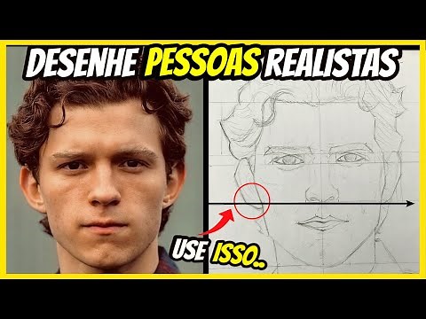 Como DESENHAR ROSTO REALISTA com Linhas Guias ( PASSO A PASSO)
